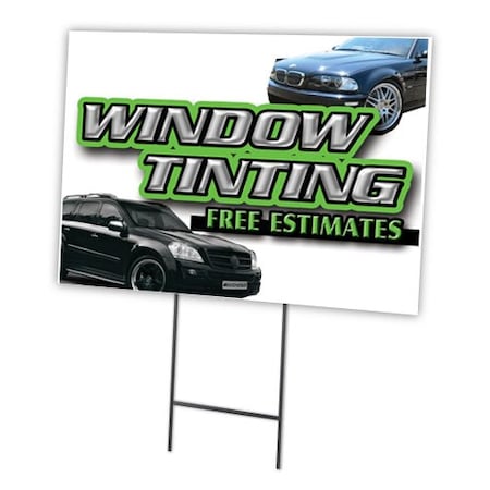 Signmission Window Tinting Free Es Yard & Stake outdoor plastic coroplast window, C-1824 Window Tinting Free Es C-1824 Window Tinting Free Es